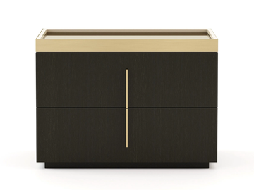 KENSINGTON - Rectangular wood veneer bedside table with drawers by Stylish Club - view 3